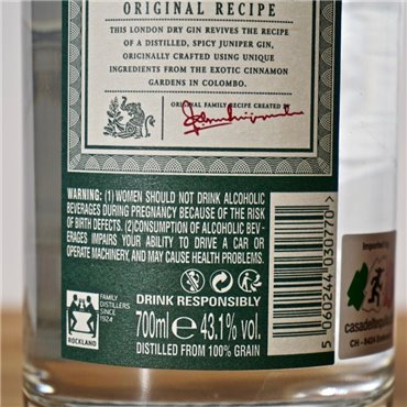 Gin - Colombo No 7 Single Batch Craft Gin / 70cl / 43.1% Gin 41,00 CHF