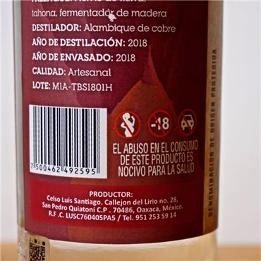 Mezcal - La Medida Tobasiche / 70cl / 45% Mezcal Blanco / Joven 86,00 CHF