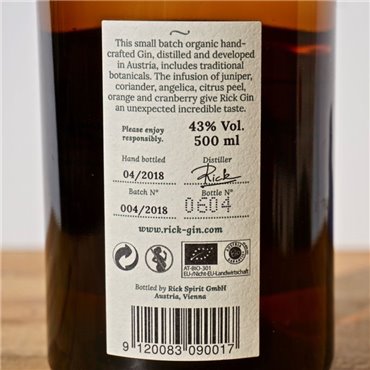 Gin - Rick Rich Dry Gin / 50cl / 43% Gin 52,00 CHF