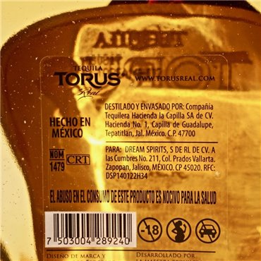 Tequila - Torus Real Anejo / 75cl / 40% Tequila Anejo 106,00 CHF