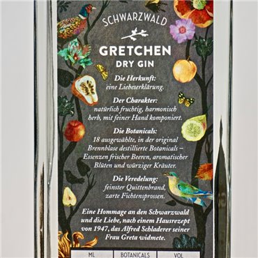 Gin - Gretchen Schwarzwald Dry Gin / 70cl / 44%