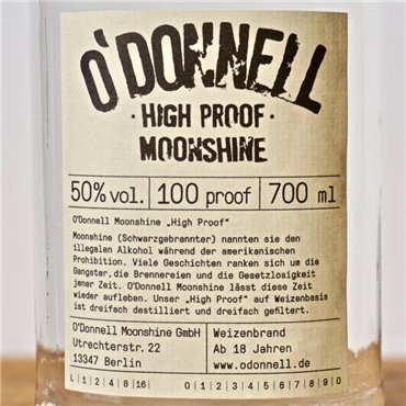 Liqueur - Moonshine O'Donnell High Proof / 70cl / 50%