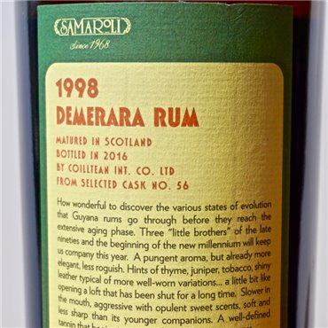 Rum - Samaroli Demerara Rum 1998-2016 / 70cl / 45%