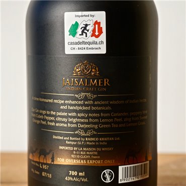 Gin - Jaisalmer Indian Crafted Gin / 70cl / 43%