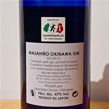 Gin - Masahiro Okinawa Gin Recipe 1 / 70cl / 47%