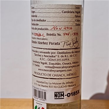 Mezcal - Rey Campero Cuishe / 70cl / 48.3%