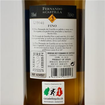Sherry - Fernando de Castilla Fino Classic Dry-Sec / 75cl / 15%