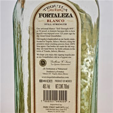 Tequila - Fortaleza Blanco Still Strength / 70cl / 46%