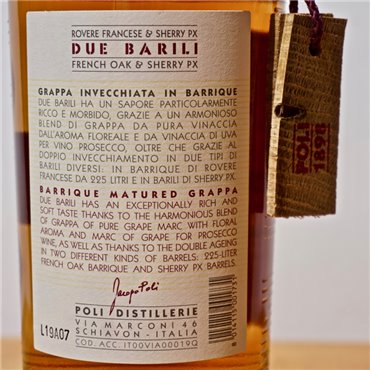 Grappa - Poli Due Barili / 70cl / 40%