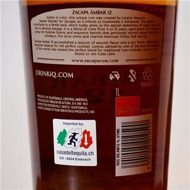 Rum - Zacapa Ambar 12 Years / 70cl / 40%